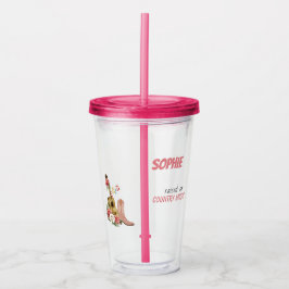 カントリー・ミュージック、アコースティック・ギター、バラ、カウボーイ・ブーツ アクリルタンブラー