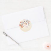 カントリー・メイソンの瓶のステッカー・オレンジ ラウンドシール (封筒)