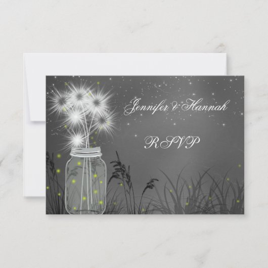 カントリー・メイソン・ジャー、タンデリオン、シャルボード 出欠カード (正面)