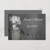 カントリー・メイソン・ジャー、タンデリオン、シャルボード 出欠カード (正面/裏面)