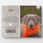 カントリー ライト ラスティック ウッド | ペット フォト メモリアル フォトプラーク (正面)