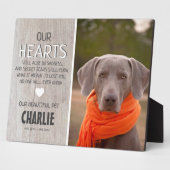 カントリー ライト ラスティック ウッド | ペット フォト メモリアル フォトプラーク (側面)