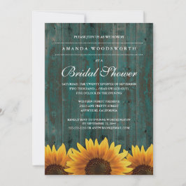 カントリー　ラスティック　ひまわり　ブライダルシャワー　インビテーション 招待状