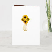 カントリー ラスティック イエロー メイソンジャー 結婚式プログラム カード (裏面)