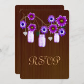 カントリー ラスティック パープル メイソンジャー レスポンス カード (正面/裏面)