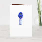 カントリー ラスティック ブルー メイソンジャー ウェディングプログラム カード (裏面)