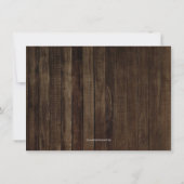 カントリー ラスティック ブート ウエスタン セーブ・ザ・デート カード (裏面)