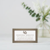 カントリー ラスティック ホースシュー オン バーラップ ウェディング エンクロージャーカード (スタンド正面)