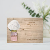 カントリー　ラスティック　メイソンジャー　ハイドランジア　RSVP 出欠カード (スタンド正面)