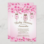 カントリー ラスティック メイソンジャー ベビーシャワー 招待状 (正面/裏面)