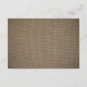 カントリー ラスティック モノグラム ブランチ & バーラップ ウェディング エンクロージャーカード (裏面)