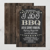 カントリー ラスティック 私たち BBQ ウェディング シャワー 招待状 (正面/裏面)