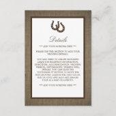 カントリー ラスティック 馬蹄 バルコニー ウェディング ディテール エンクロージャーカード (正面)