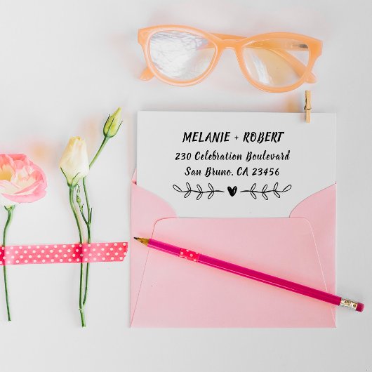 カントリー・ラブ |カスタムウェディング名差出人住所 ラバースタンプ