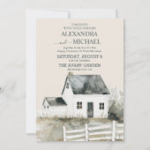 カントリー ランチ ファーム バーン ウェディング インビテーション (正面)