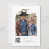 カントリー リトル ホワイト チャペル 水彩 ルーラル ウェディング 招待状 (裏面)