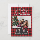 カントリー・レッドとブラック・バッファローのプレイド写真 カード (正面)