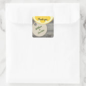 カントリー・レモネード・メイソン・ジャー・サンキュー・ステッカー スクエアシール (バッグ)