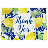 カントリー・レモン&ブルーフローラサンキュー ラージペーパーバッグ (裏面)