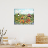 カントリー・ロスター絵画・オン・ザ・ファーム ポスター (キッチン)