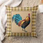 カントリー・ロスター・ブラウン・プレイド クッション (ブランケット)