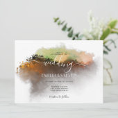 カントリー・ロッキー山脈の結婚風景 招待状 (スタンド正面)