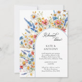 カントリー・ワイルドフラワーアー結婚チのリハーサルディナー 招待状 (正面)