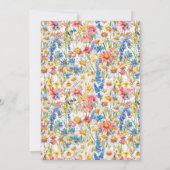 カントリー・ワイルドフラワーアー結婚チのリハーサルディナー 招待状 (裏面)