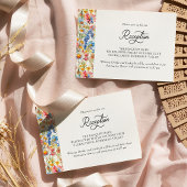 カントリー・ワイルドフラワーウェディングレセプション エンクロージャーカード