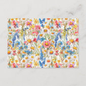 カントリー・ワイルドフラワーウェディングレセプション エンクロージャーカード (裏面)