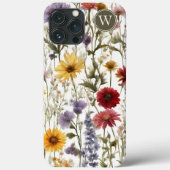 カントリー・ワイルドフラワーズモノグラム Case-Mate iPhoneケース (裏面)