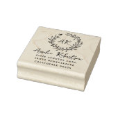 カントリー・ワイルドフラワーズ&ビー・モノグラムのアド素朴レス ラバースタンプ (スタンプ)