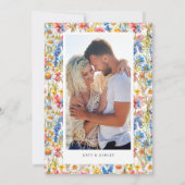 カントリー・ワイルドフラワーフォトウェディングレセプションのみ 招待状 (裏面)