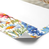 カントリー・ワイルドフラワー結婚のフローラの写真へようこそ ポスター (角)