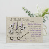 カントリー ワゴン ブライダル シャワー 招待状 (スタンド正面)