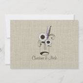 カントリー ワゴン ブライダル シャワー 招待状 (裏面)