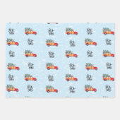 カントリー ヴィンテージ トラック、納屋、鹿 & バッファロー プライド ラッピングペーパーシート (正面3)