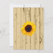 カントリー sunflower バーンスタイルのウェディング招待状 招待状 (裏面)