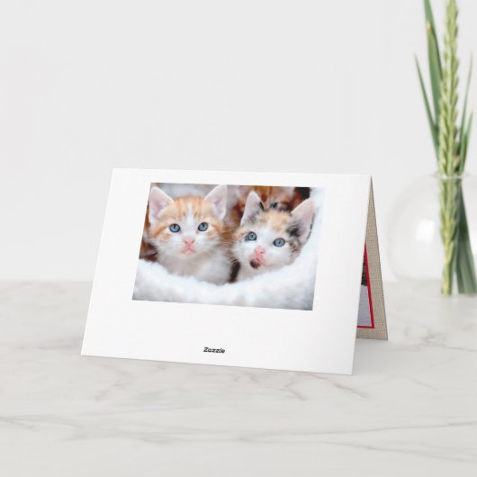 カントリーBurlap家族写真赤メリークリスマス シーズンカード (裏面)