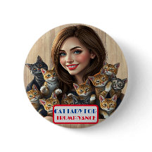 カントリーGals Cat Lady for Trump/Vanceボタン