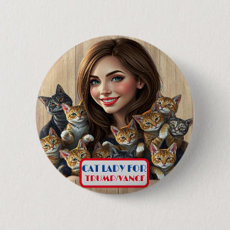 カントリーGals Cat Lady for Trump/Vanceボタン 缶バッジ