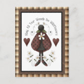 カントリーLadybug漫画おもしろいポストカード ポストカード (正面)