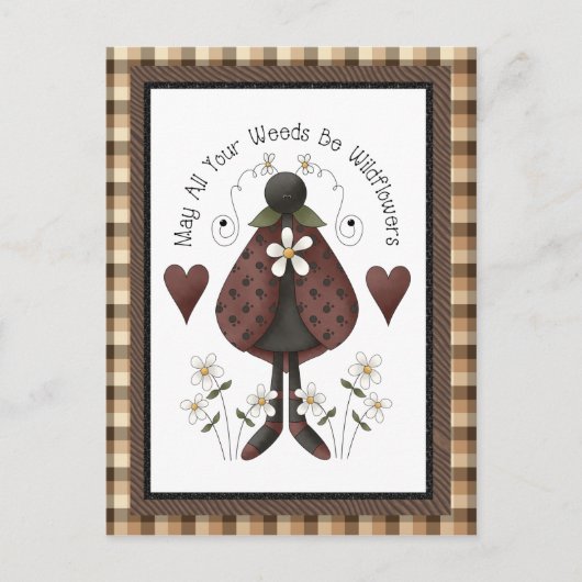カントリーLadybug漫画おもしろいポストカード ポストカード (正面)