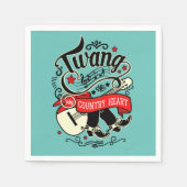 カントリーTang赤/黒ID464 スタンダードカクテルナプキン (正面)