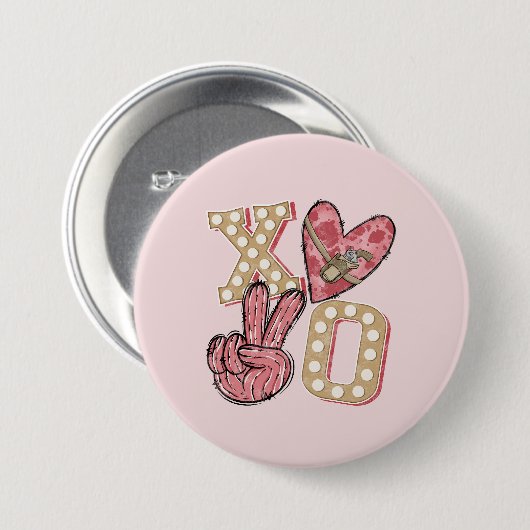 カントリーXOXO – ワイルドウエストラブ 缶バッジ (正面&裏面)