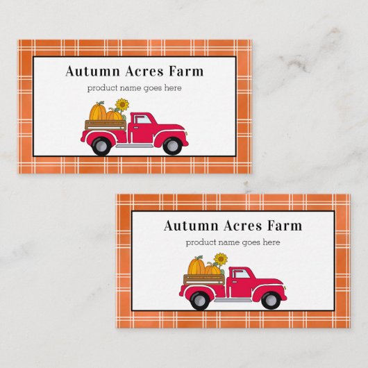 カントリ初期のー秋秋ファームつるラベル 名刺 (正面/裏面)