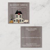 カントリ初期のー素朴オールドファームハウス秋羊 スクエア名刺 (正面/裏面)