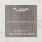 カントリ初期のー素朴オールドファームハウス秋羊 スクエア名刺 (裏面)