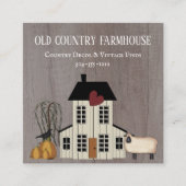 カントリ初期のー素朴オールドファームハウス秋羊 スクエア名刺 (正面)