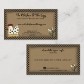 カントリ初期のー素朴ファームハウスチキンクラフト 名刺 (正面/裏面)